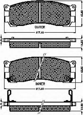 Spidan 32157 - Тормозные колодки, дисковые, комплект autospares.lv