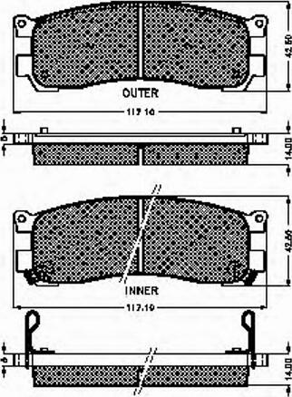 Spidan 32863 - Тормозные колодки, дисковые, комплект autospares.lv