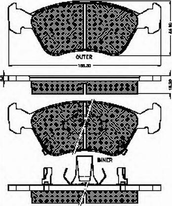 Spidan 32319 - Тормозные колодки, дисковые, комплект autospares.lv