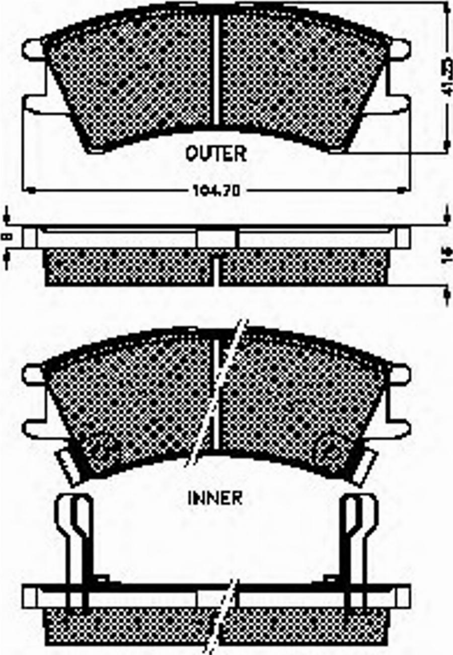 Spidan 32320 - Тормозные колодки, дисковые, комплект autospares.lv