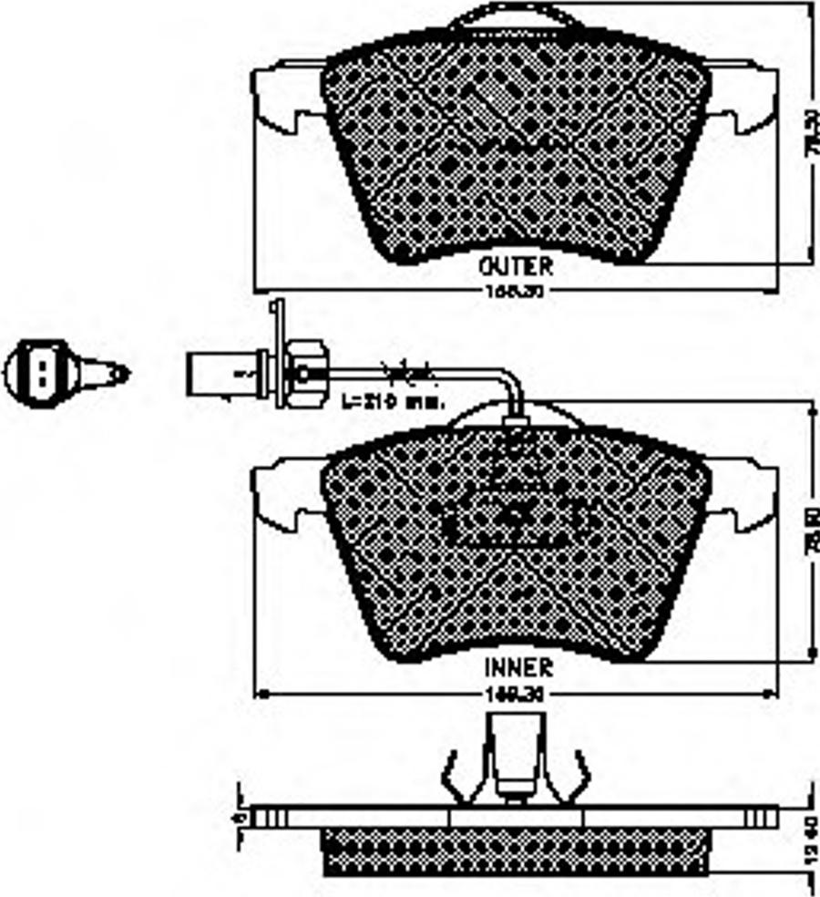 Spidan 32244 - Тормозные колодки, дисковые, комплект autospares.lv