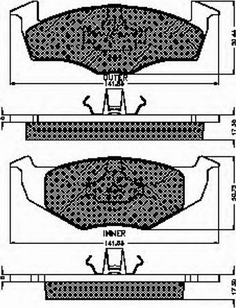 Spidan 32250 - Тормозные колодки, дисковые, комплект autospares.lv