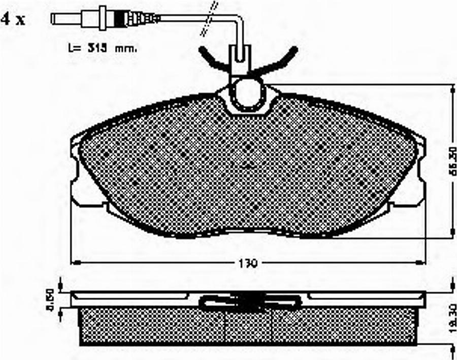 Spidan 32222 - Тормозные колодки, дисковые, комплект autospares.lv