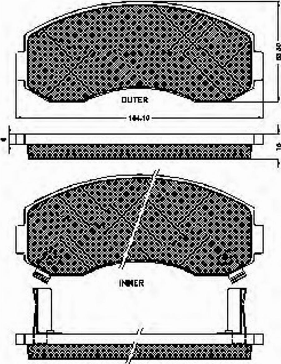 Spidan 32747 - Тормозные колодки, дисковые, комплект autospares.lv