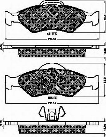 Spidan 32722 - Тормозные колодки, дисковые, комплект autospares.lv