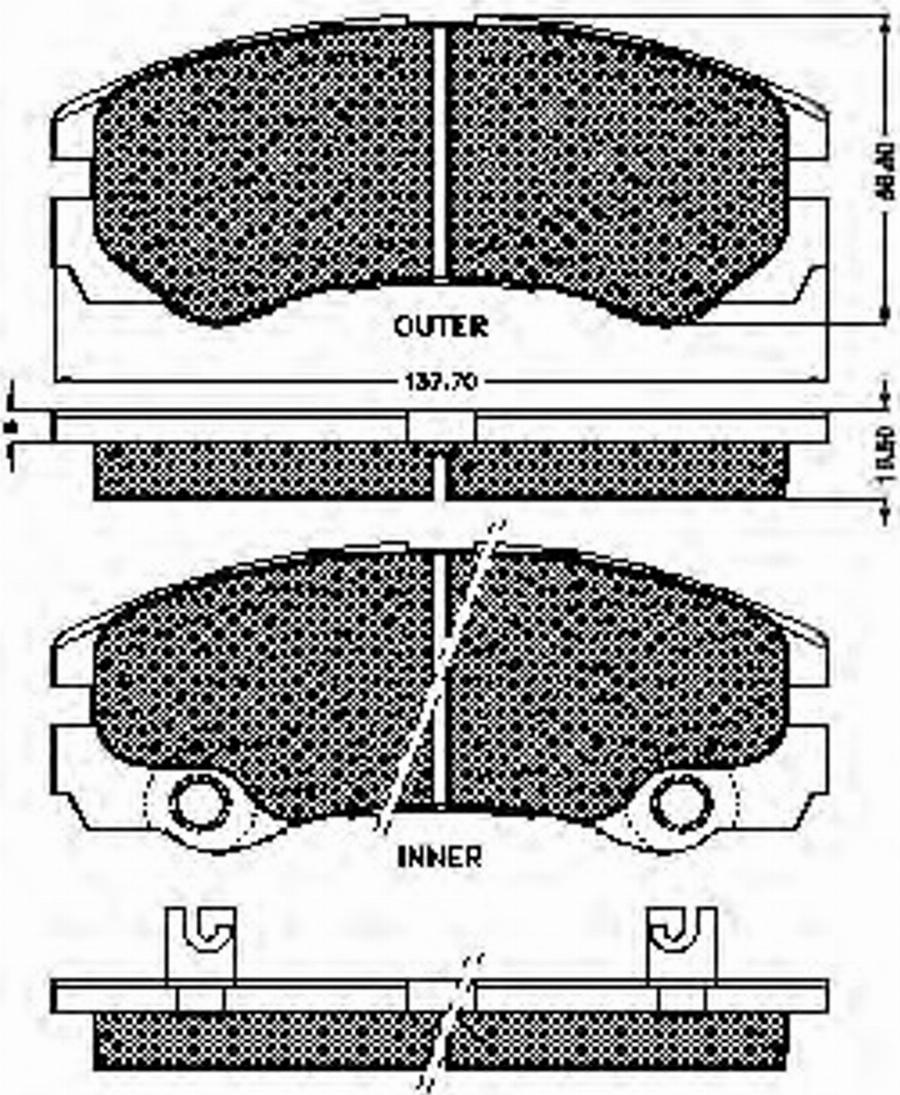 Spidan 32775 - Тормозные колодки, дисковые, комплект autospares.lv