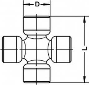 Spidan U 167 - Шарнир, продольный вал autospares.lv