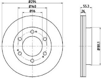 Ssangyong 4144108130 - Тормозной диск autospares.lv