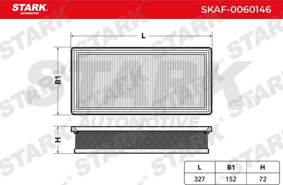 Stark SKAF-0060146 - Воздушный фильтр, двигатель autospares.lv