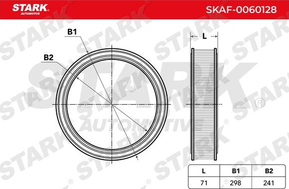 Stark SKAF-0060128 - Воздушный фильтр, двигатель autospares.lv