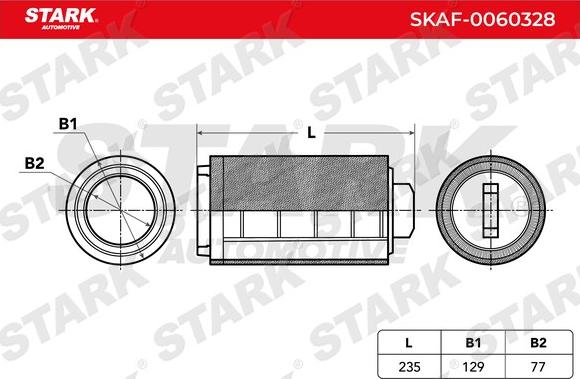 Stark SKAF-0060328 - Воздушный фильтр, двигатель autospares.lv