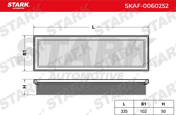 Stark SKAF-0060252 - Воздушный фильтр, двигатель autospares.lv