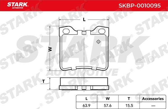Stark SKBP-0010095 - Тормозные колодки, дисковые, комплект autospares.lv