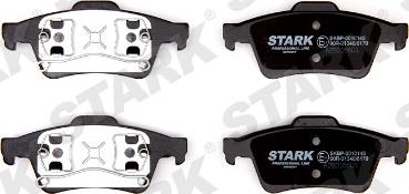 Stark SKBP-0010145 - Тормозные колодки, дисковые, комплект autospares.lv