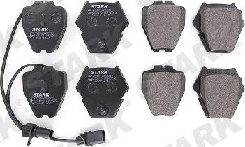Stark SKBP-0010222 - Тормозные колодки, дисковые, комплект autospares.lv