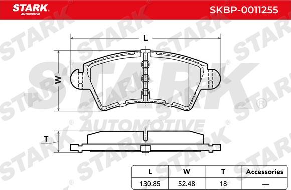 Stark SKBP-0011255 - Тормозные колодки, дисковые, комплект autospares.lv