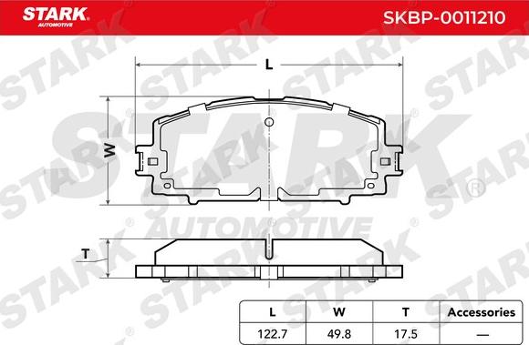 Stark SKBP-0011210 - Тормозные колодки, дисковые, комплект autospares.lv