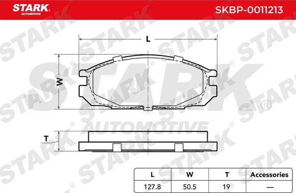 Stark SKBP-0011213 - Тормозные колодки, дисковые, комплект autospares.lv