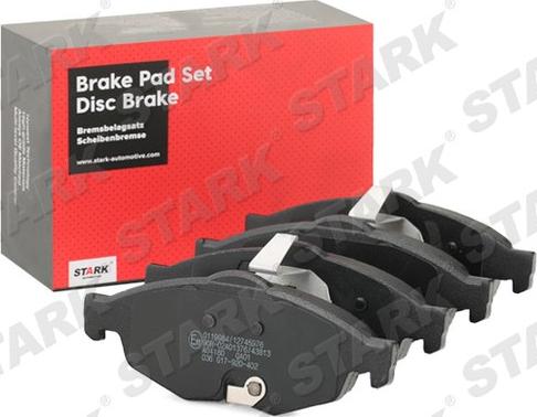 Stark SKBP-0011710 - Тормозные колодки, дисковые, комплект autospares.lv