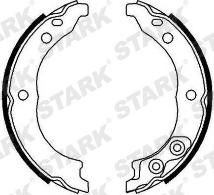 Stark SKBS-0450188 - Комплект тормозных колодок, барабанные autospares.lv