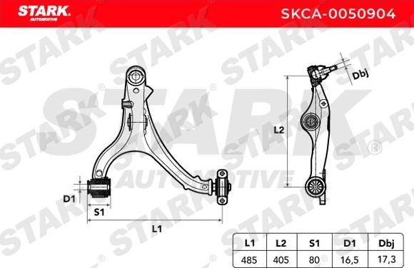 Stark SKCA-0050904 - Рычаг подвески колеса autospares.lv