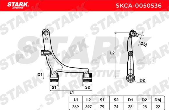 Stark SKCA-0050536 - Рычаг подвески колеса autospares.lv