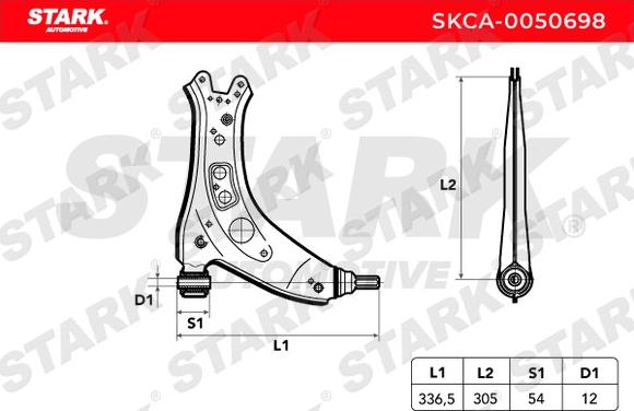 Stark SKCA-0050698 - Рычаг подвески колеса autospares.lv