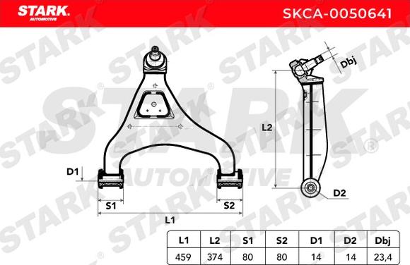 Stark SKCA-0050641 - Рычаг подвески колеса autospares.lv