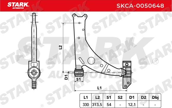 Stark SKCA-0050648 - Рычаг подвески колеса autospares.lv
