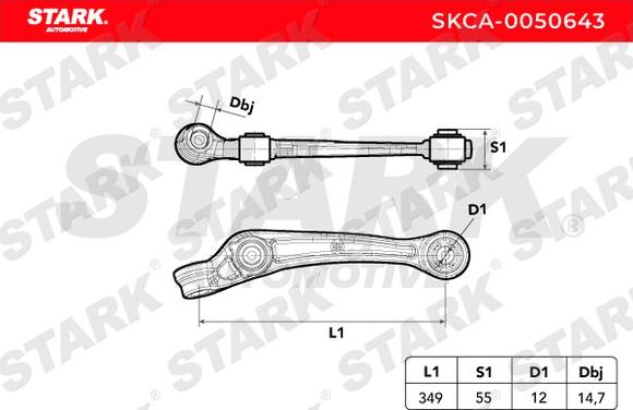 Stark SKCA-0050643 - Рычаг подвески колеса autospares.lv