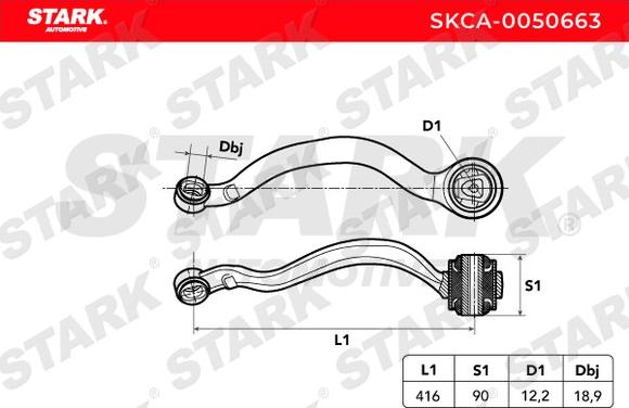 Stark SKCA-0050663 - Рычаг подвески колеса autospares.lv