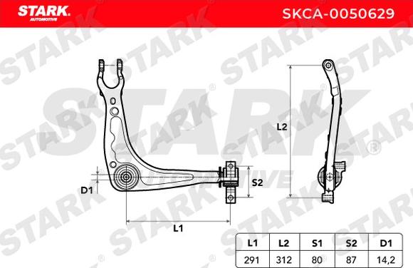 Stark SKCA-0050629 - Рычаг подвески колеса autospares.lv