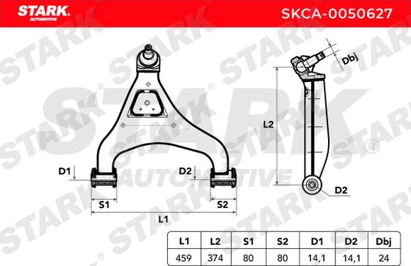 Stark SKCA-0050627 - Рычаг подвески колеса autospares.lv