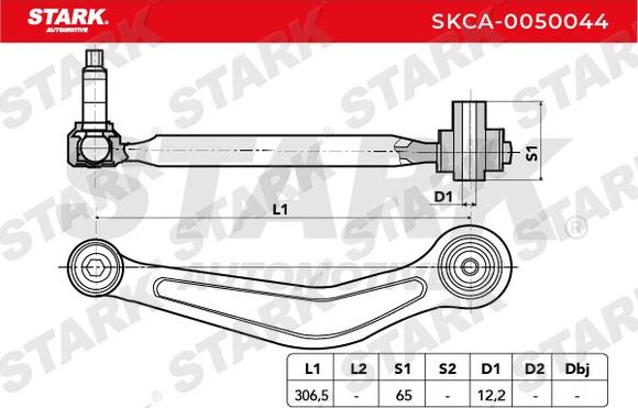 Stark SKCA-0050044 - Рычаг подвески колеса autospares.lv