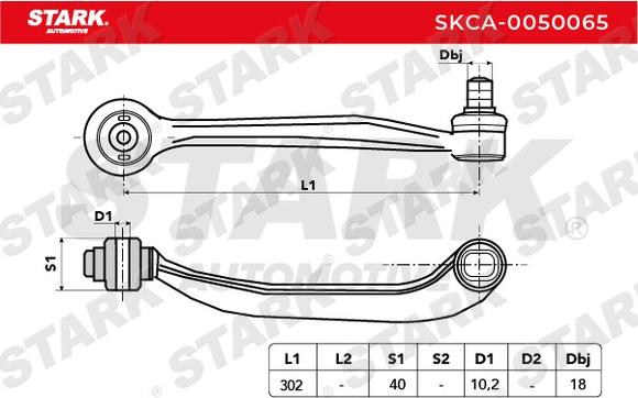 Stark SKCA-0050065 - Рычаг подвески колеса autospares.lv