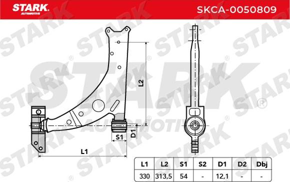 Stark SKCA-0050809 - Рычаг подвески колеса autospares.lv