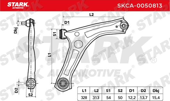 Stark SKCA-0050813 - Рычаг подвески колеса autospares.lv