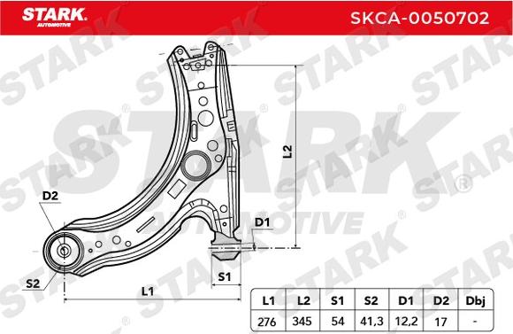 Stark SKCA-0050702 - Рычаг подвески колеса autospares.lv