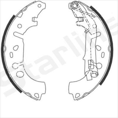 Starline BC 09100 - Комплект тормозных колодок, барабанные autospares.lv