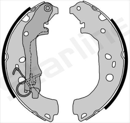 Starline BC 08590 - Комплект тормозных колодок, барабанные autospares.lv