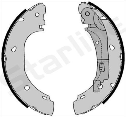 Starline BC 08540 - Комплект тормозных колодок, барабанные autospares.lv