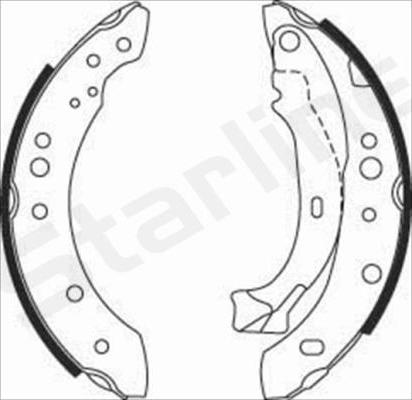 Starline BC 08150 - Комплект тормозных колодок, барабанные autospares.lv