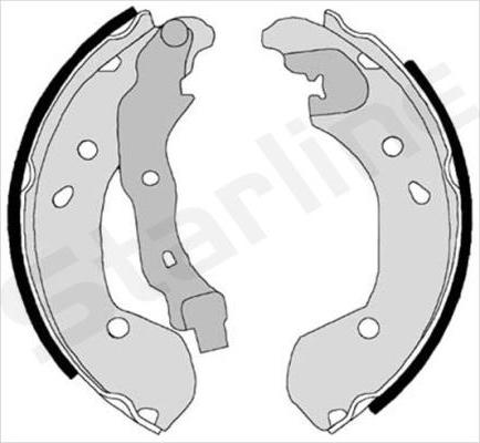 Starline BC 08180 - Комплект тормозных колодок, барабанные autospares.lv