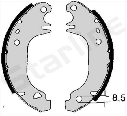 Starline BC 02900 - Комплект тормозных колодок, барабанные autospares.lv