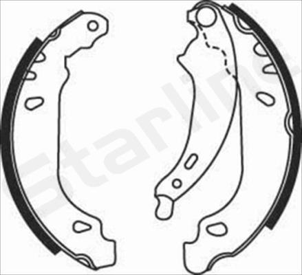 Starline BC 07490 - Комплект тормозных колодок, барабанные autospares.lv