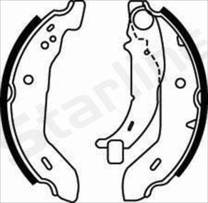 Starline BC 07480 - Комплект тормозных колодок, барабанные autospares.lv