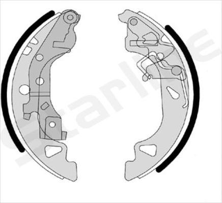 Starline BC 07680 - Комплект тормозных колодок, барабанные autospares.lv