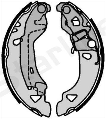 Starline BC 07080 - Комплект тормозных колодок, барабанные autospares.lv