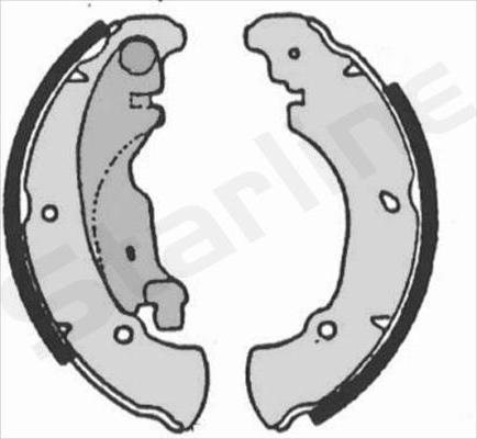 Starline BC 07160 - Комплект тормозных колодок, барабанные autospares.lv