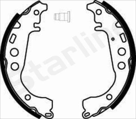 Starline BC 07860 - Комплект тормозных колодок, барабанные autospares.lv